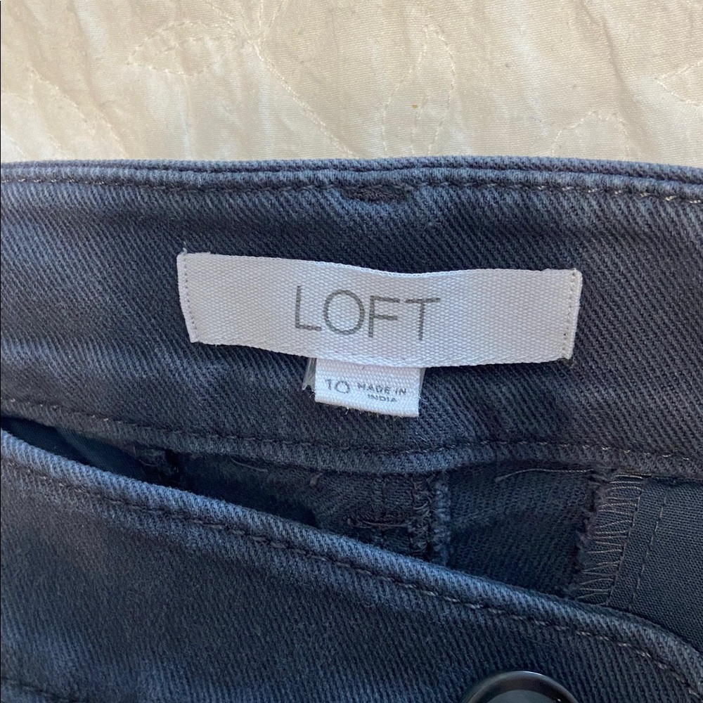 LOFT Charcoal Wide-Leg jeans - Picture 2 of 2